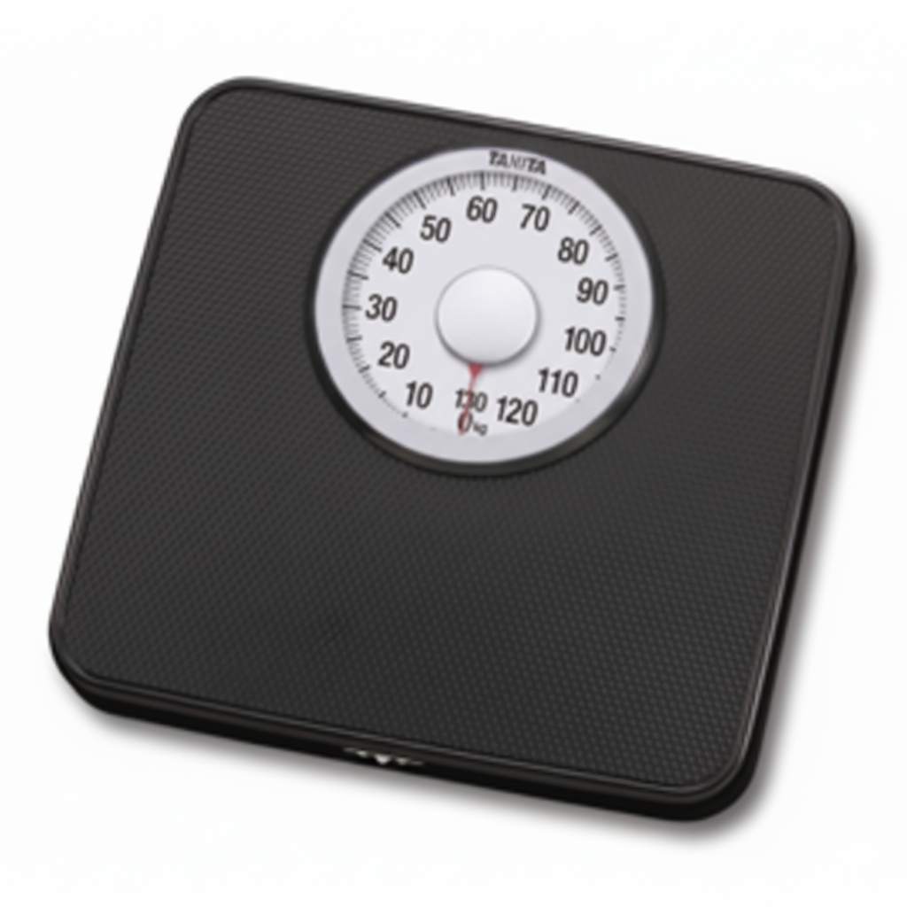 Mechanical scale with extra large display and non-slippery surface